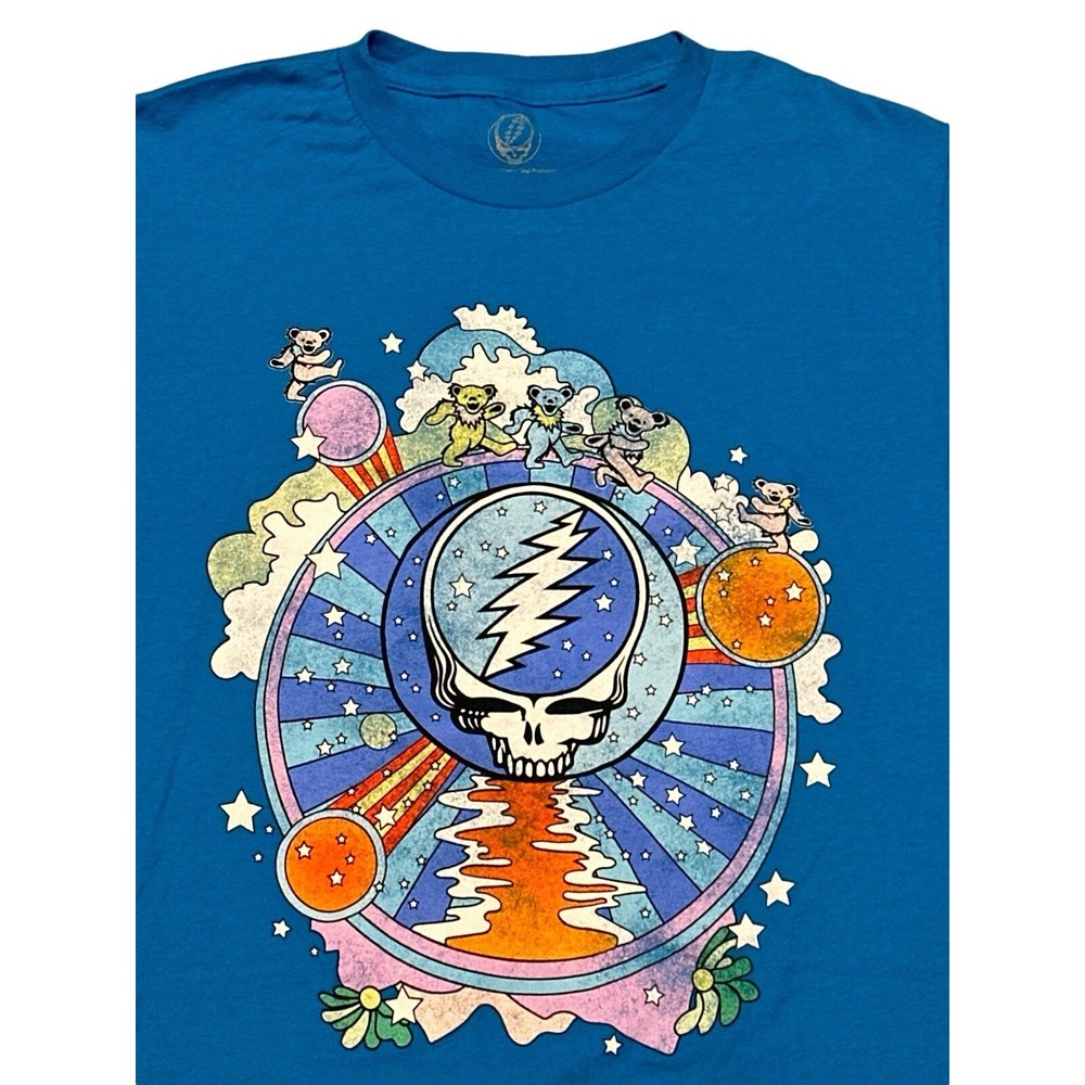 Grateful Dead Productions "Lightning Skull In Clouds" 2022 T-Shirt SizeM 100%Cot